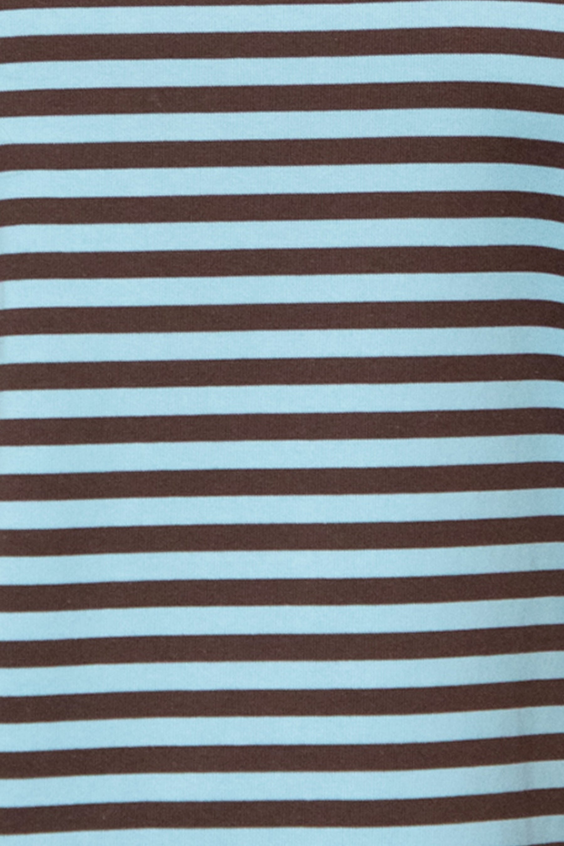 Woman wearing MARLOWE classic crewneck striped short sleeve top featuring a soft horizontal stripe pattern, relaxed semi oversized fit, drop shoulder short sleeves, lightweight stretch cotton blend, and clean straight hemline for casual lounge and coastal styling.