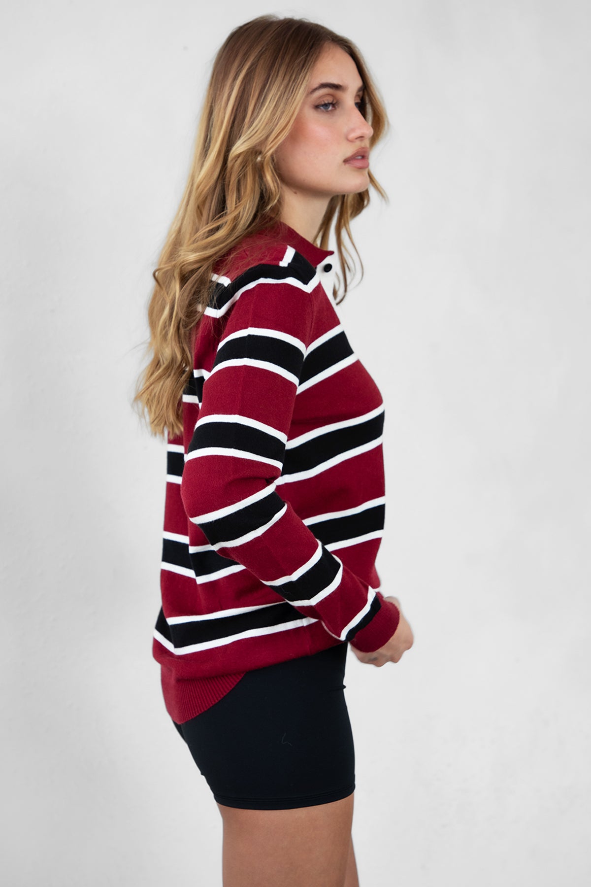 TIC TOC RHODES Striped Polo T-Shirt